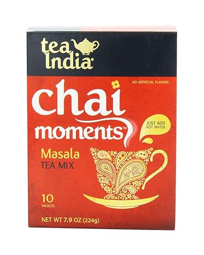 Tea India, Masala Chai Tea Latte Mix, 10 Pouches