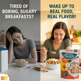 Seven Sundays Classic Bircher Apple Cinnamon Almond Muesli Cereal - 12 Oz Pouch - Pack of 1 - Seven Sundays Muesli Cereal Breakfast for morning