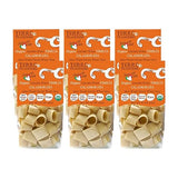 6 PACKS ORGANIC ITALIAN SEMI WHOLE DURUM WHEAT CALAMARATA PASTA - Sicilian Ancient Grain Timilia Vegan Pasta Crafted in Italy. LOW-GLUTEN INDEX. Has