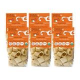 6 PACKS ORGANIC ITALIAN SEMI WHOLE DURUM WHEAT CALAMARATA PASTA - Sicilian Ancient Grain Timilia Vegan Pasta Crafted in Italy. LOW-GLUTEN INDEX. Has