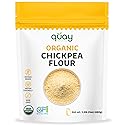 Quay Naturals Organic Chickpea Flour, Garbanzo Bean Flour, 1.5 lb, Non-GMO, Gluten-Free, Vegan. Ideal for Baking, Frying, Flatbreads & Grain-Free