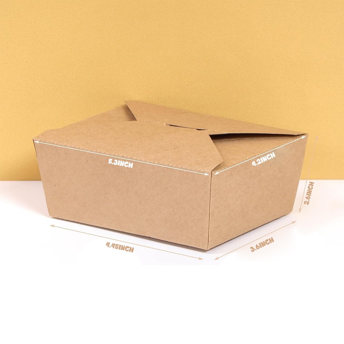 NovaHF 50 PCS 30 Oz Microwave Safe Kraft Paper Takeout Containers - Leak & Oil Resistant Disposable Lunch Boxes for Home Restaurant & Party Gatherings