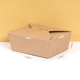 NovaHF 50 PCS 30 Oz Microwave Safe Kraft Paper Takeout Containers - Leak & Oil Resistant Disposable Lunch Boxes for Home Restaurant & Party Gatherings