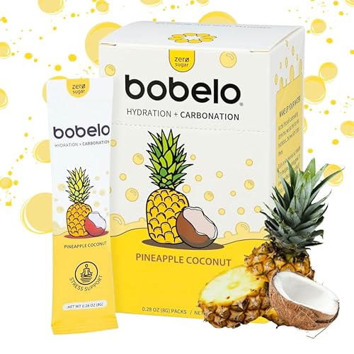 Bobelo Self Carbonating Hydration Packets | Low Calorie Drink Mix, Electrolytes Powder Packets | Keto Friendly, Sugar Free | Soda & Sparkling Water