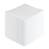 JD Homease Microfiber Cleaning Cloths,12 Pack, 16"x16", All-Purpose, Softer, Highly Absorbent, Lint-Free, Reusable, Washable Pro Towels, White