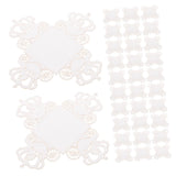 SEWOART 50pcs Decorative Chocolate Wrapping for Sweets Elegant Hollow Design Candy Holder for Weddings Parties and Celebrations for Truffle