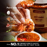 Muoi chu hai - Chu Hai Spicy Salt Dipping Sauce - Vietnamese Tay Ninh Chili Salt Paste - Gourmet Fruit & BBQ Dip (350gr, Super Spicy)