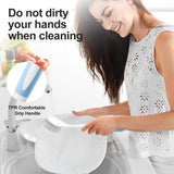 CQT Kitchen Diffusion Type Scrub Brush for Cleaning Dishes Pots Pan Sink and Bathroom with Comfortable Long Handle 4pack (Blue)