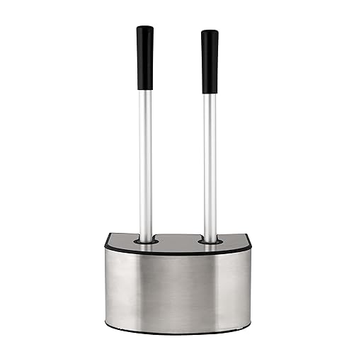 Bath Bliss 2-in-1 Toilet Brush and Plunger Set in Stainless Steel