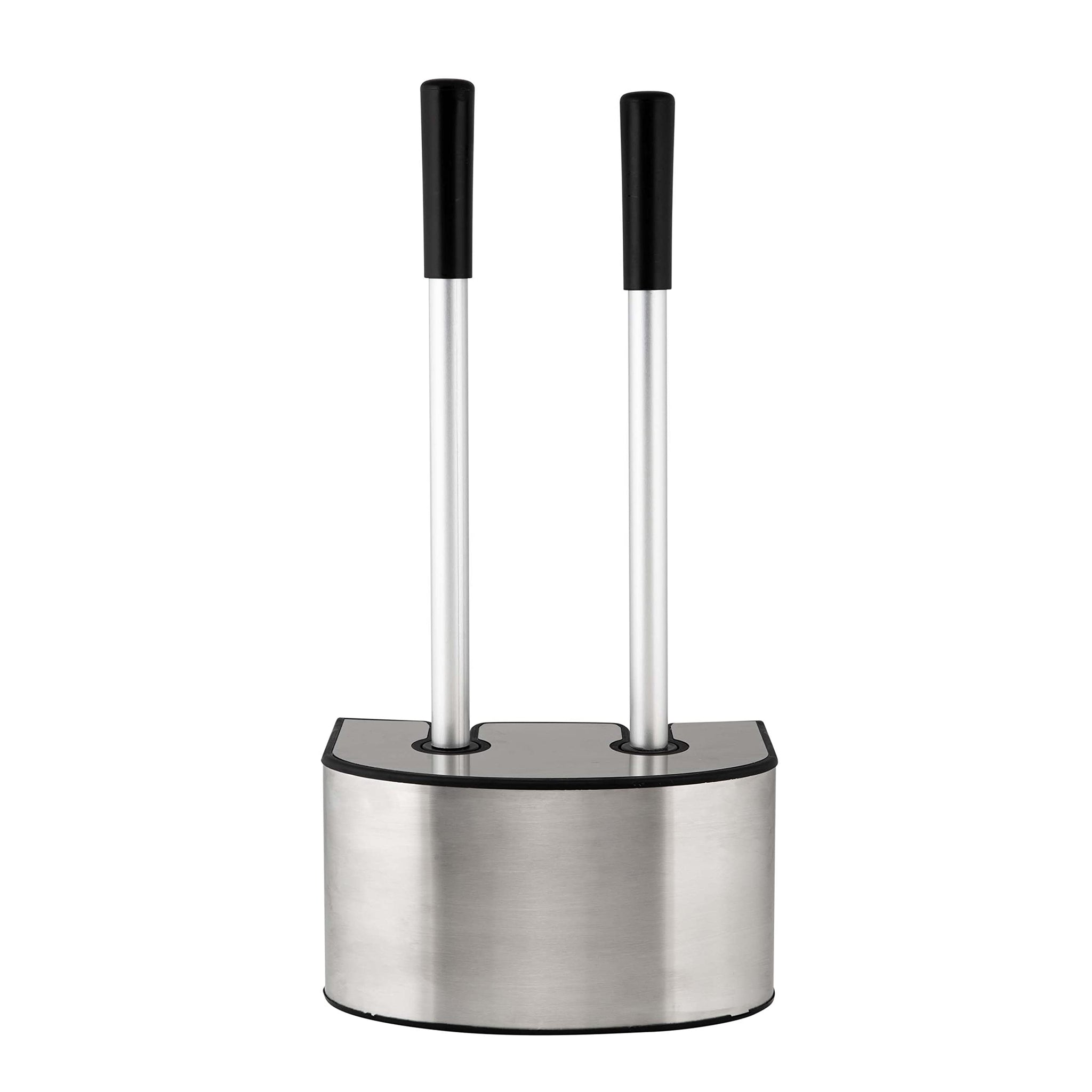 Bath Bliss 2-in-1 Toilet Brush and Plunger Set in Stainless Steel