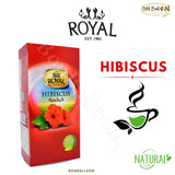 Royal Natural Hibiscus Flower Tea Bags Pure Natural Dried Roselle Egyptian Herbal Caffeine Free Egypt Aswani Aswan Chai Hybiscus Hibscus Tea's