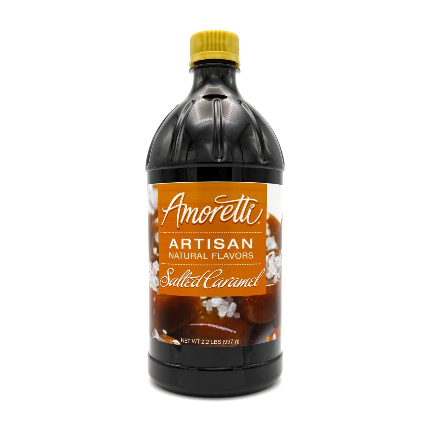 Amoretti - Natural Salted Caramel Artisan Flavor Paste, 8 oz, Perfect For Ice Cream, Beverages, Cakes, and more, Preservative Free, Vegan, Gluten