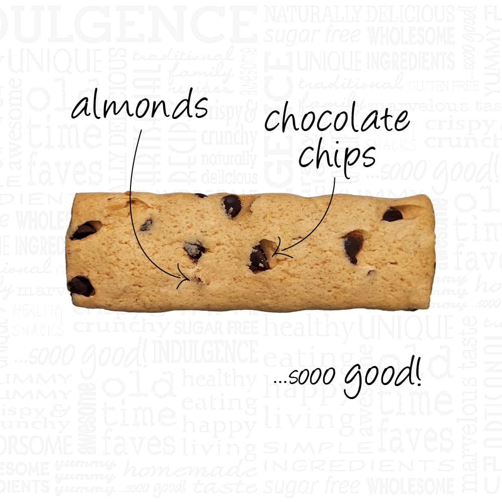 Aunt Gussie's - Sugar Free Wheat Chocolate Chip Almond Biscuits - 4 Pack