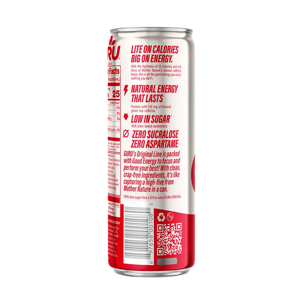 Guru Energy Drink Lite Energy Drink - 12 oz