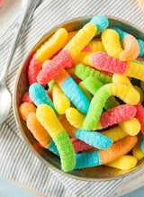 Mini Sour Worms Gummy Candy, Bulk, 2 Pounds