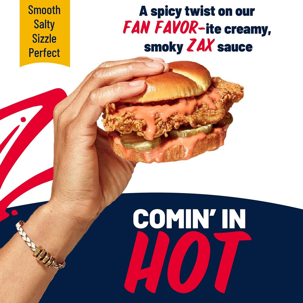 Zaxbys Zax & Spicy Hot Zax Sauce - Special Dipping Sauce for Chicken, Burgers, French Fry, Wings, Sandwich, & More, Creamy Aioli with Pepper & Heat
