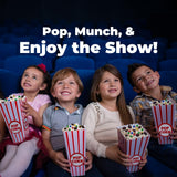Movie Night Popcorn and Candy Gift Basket Plus 1 Movie Night Rentals - Perfect for a Cozy and Fun Evening at Home or the Theater with Family
