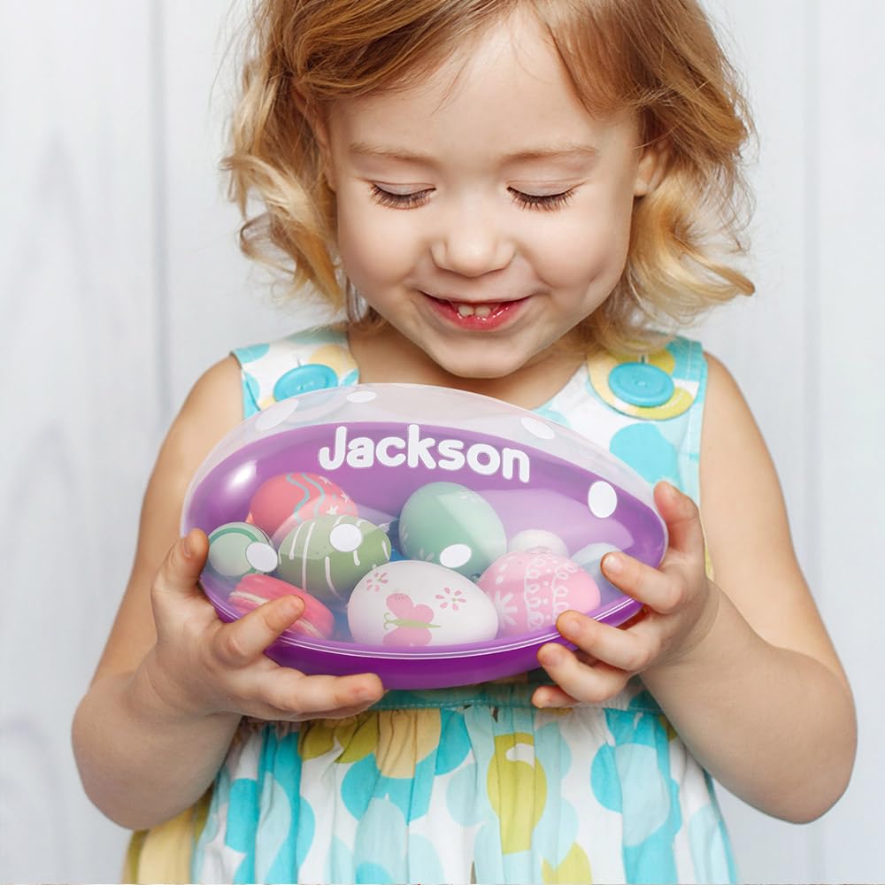 CALLIE Jumbo Easter Eggs Personalized, Custom Large Easter Eggs Fillable with Name (GSUS00143)