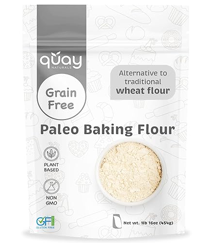 Quay Naturals Grain Free All Purpose Baking Flour - Soft & Fluffy Texture, Gluten Free, Paleo Friendly, 16oz (1 lb)