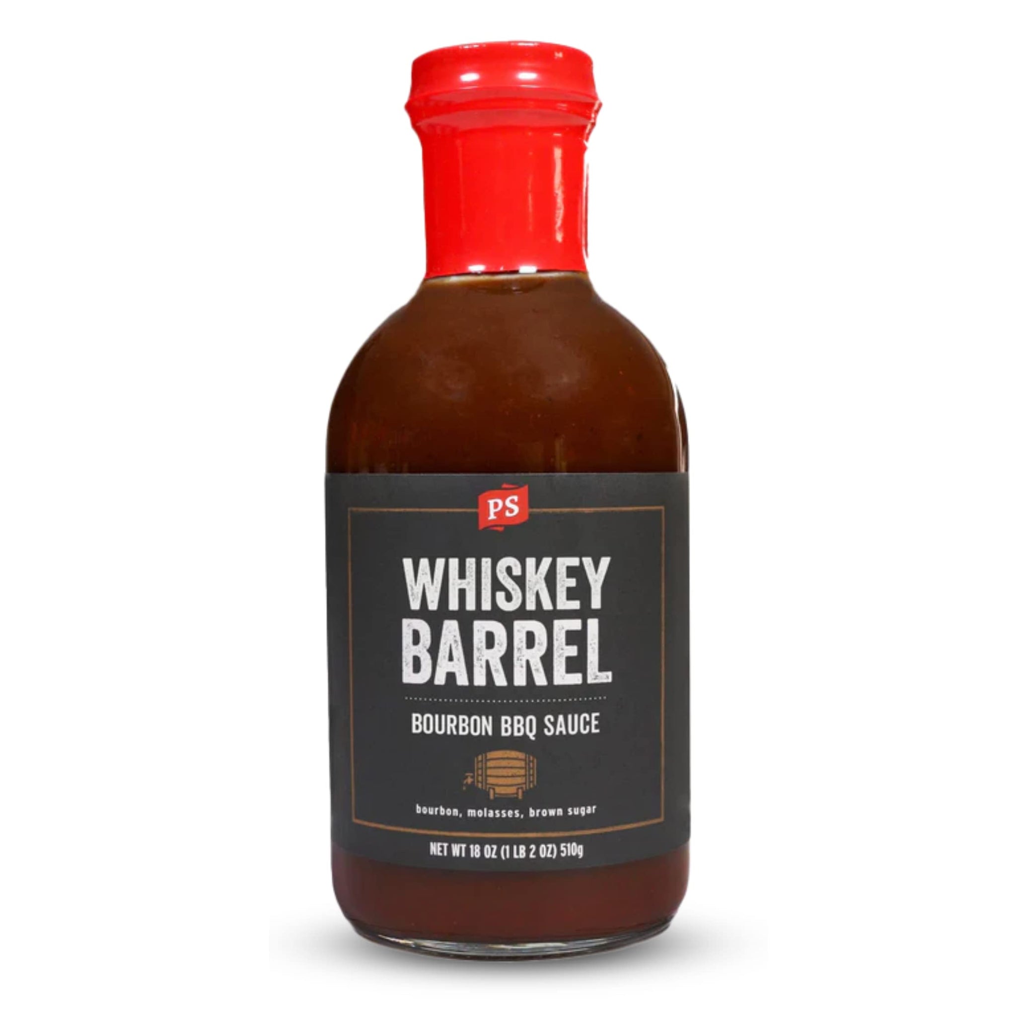 PS Seasoning Whiskey Barrel Bourbon BBQ Sauce - All-Purpose Marinade, Glaze, Baste, and Dip - Sweet and Smoky Sauce, Great for Baby Back Ribs