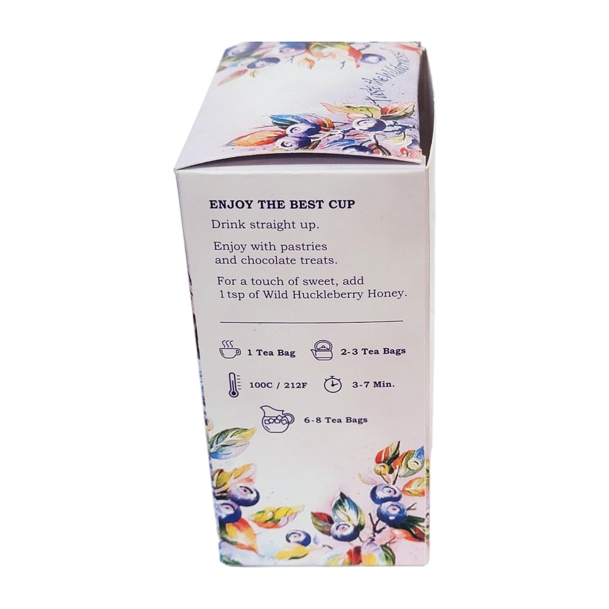 Wild Huckleberry Tea Bags From Montana (3 Pack - 60 Tea Bags). Black Ceylon Tea with Huckleberry Natural Flavors.
