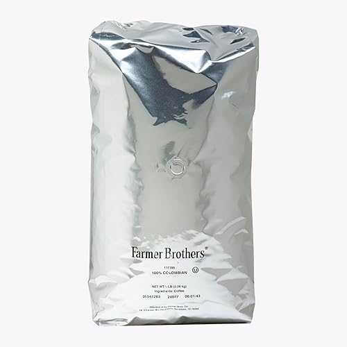 Farmer Brothers 100% Colombian Whole Bean Coffee, 5lb Bag (Replaces 3387)