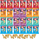 Pop-Cornners Snacks Gluten Free Chips, 5 Flavor Variety Pack 28 Count 1 oz Bags Packaged By Doomi, Individual Snack Bags in Sea Salt, White Cheddar