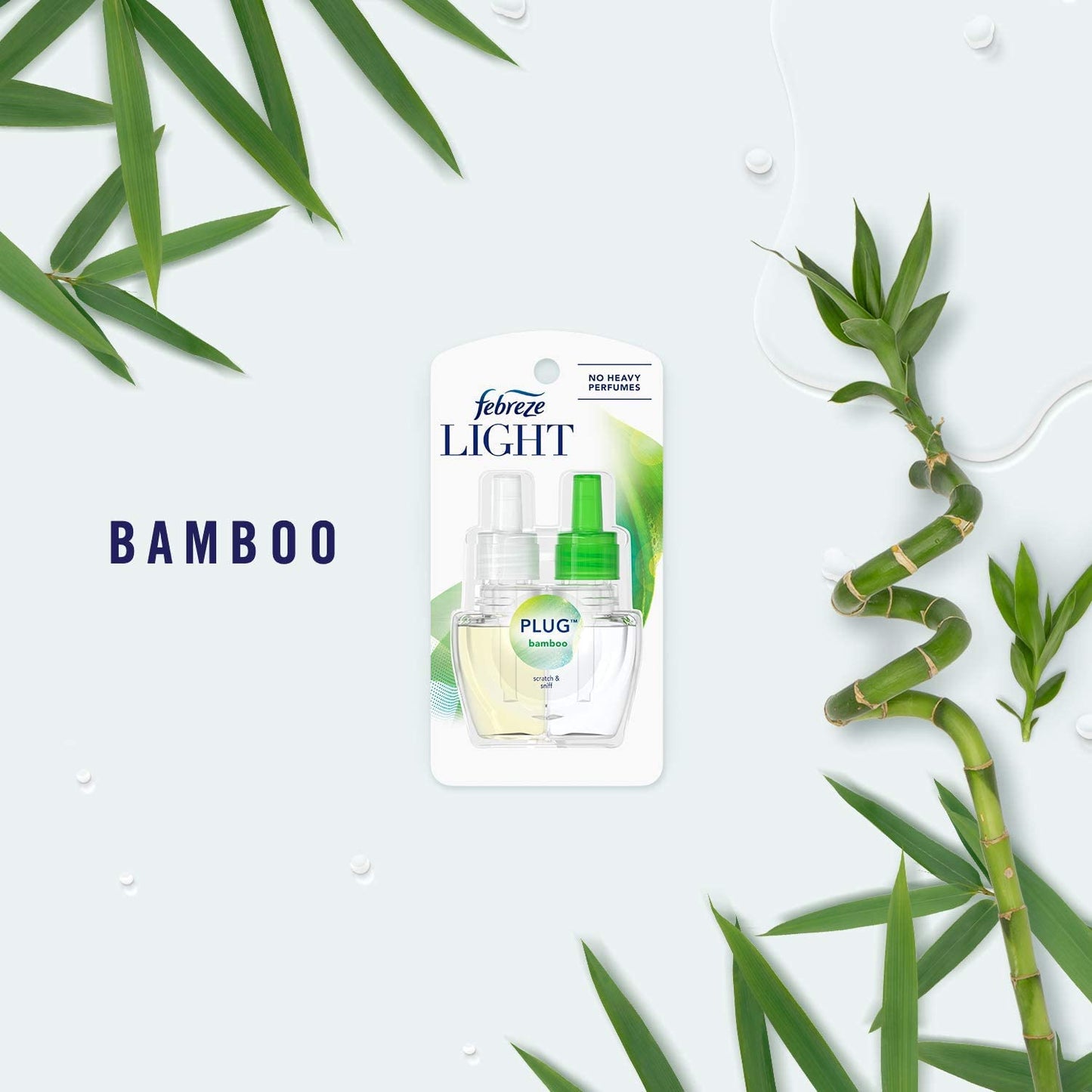 Febreze Light Plug Bamboo Starter Kit with Fade Defy Technology Pack of 2