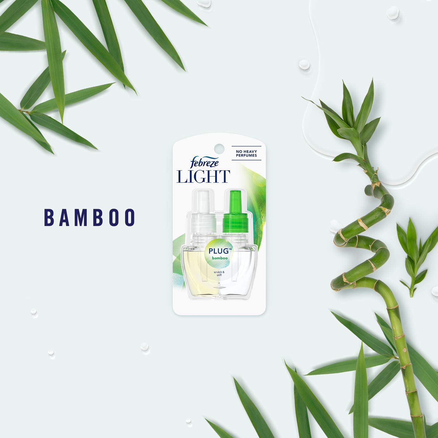 Febreze Light Plug Bamboo Starter Kit with Fade Defy Technology Pack of 2