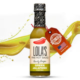 Lola’s Green Jalapeño and Serrano Hot Sauce | Fresh Jalapeños, Serrano Peppers & Lime | 0 Calories, 0g Fat, Low Sodium | All-Natural, Keto