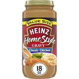Heinz HomeStyle Gravy, Classic Chicken and Savory Mushroom, Ready to Serve Sauce for Mashed Potatoes Enhances Everyday Family Meals - 6 Count (Variety