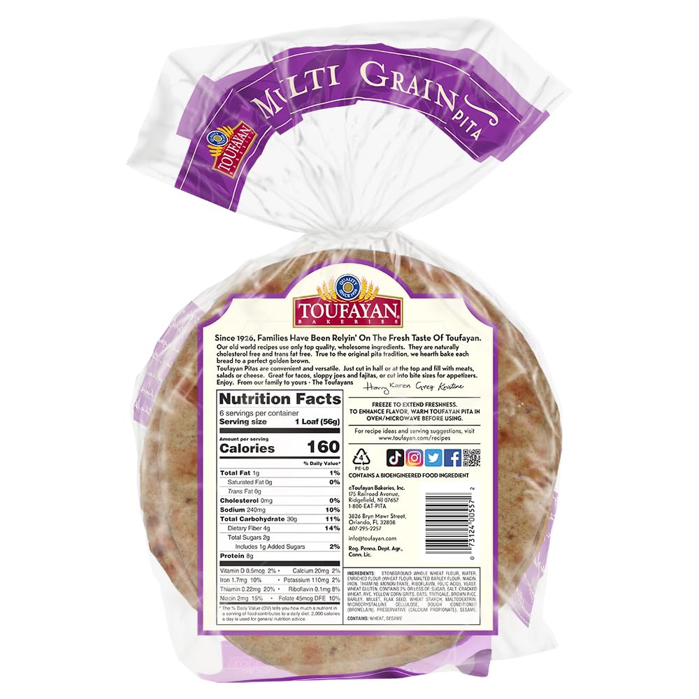 Toufayan Bakeries Pita Bread (Multigrain)