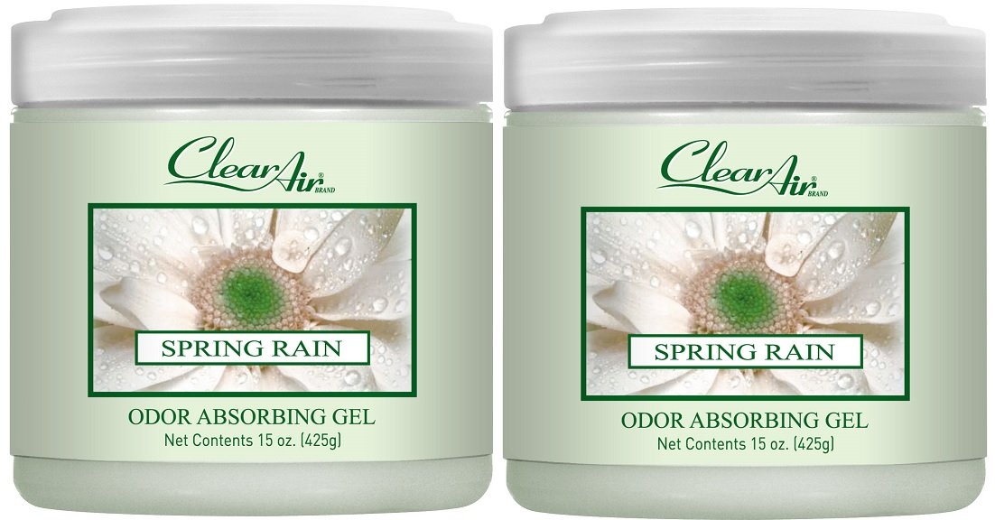 Clear Air 15oz Gel Odor Eliminator - Absorb & Remove Strong Odors from Pets, in Bathrooms, Basements, Garage, Cars, RVs & Boats - Eliminate Tough