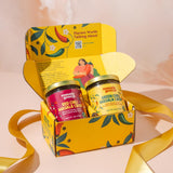 Masala Gossip Red & Green Chili Crisp Holiday Gift Set - Crunchy Chili Oil Bundle with Garlic, Shallots & Indian Spices - Drizzle on Noodles, Toast