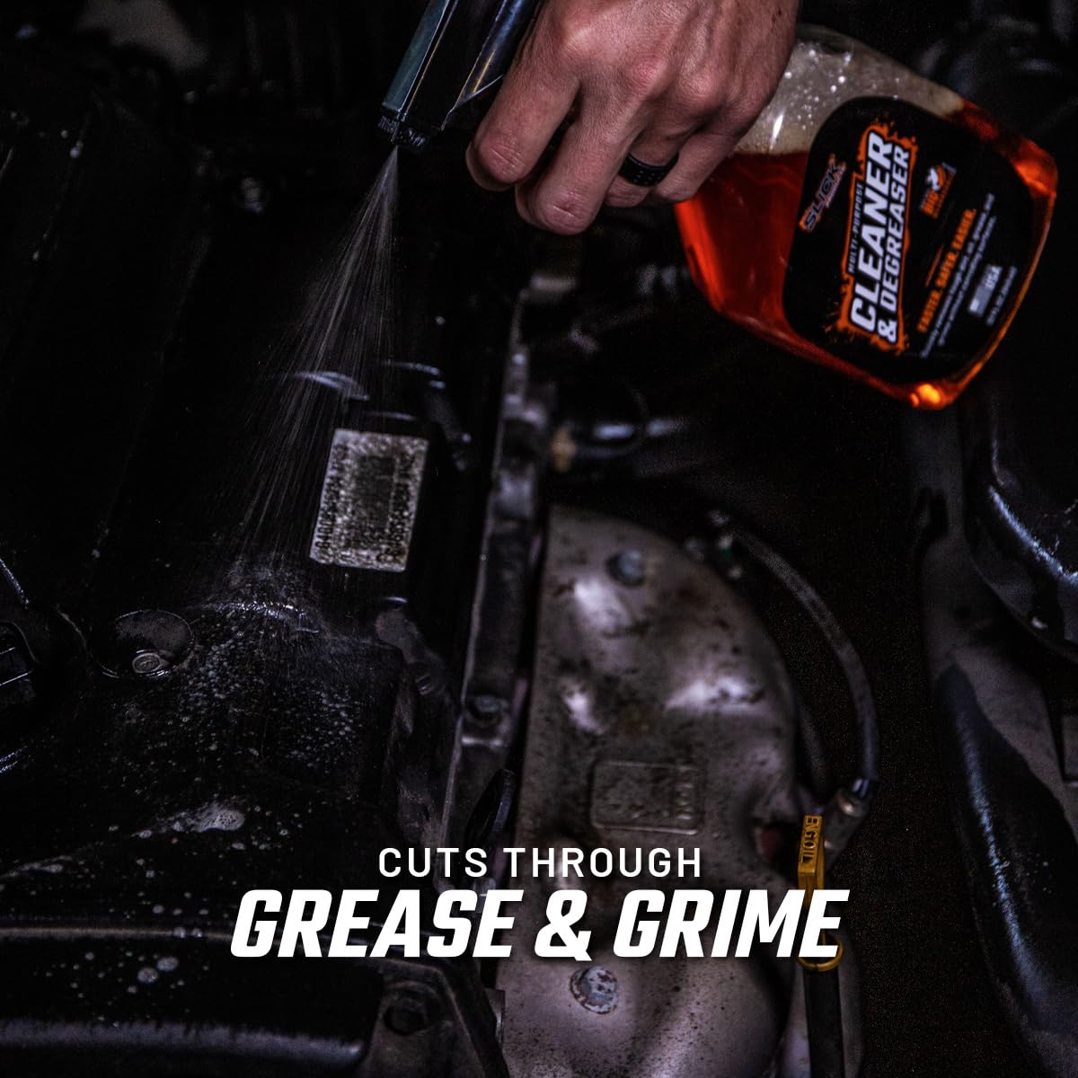 Slick Products Heavy-Duty Cleaner & Degreaser - Professional Strength Citrus Formula for Tires, Wheels, Engines, Chains & Tough Grime - Ready to Use