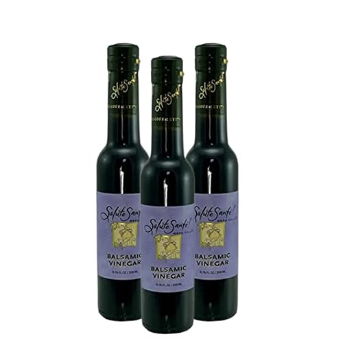 Salute Santé! Premium Balsamic Vinegar - 3-Pack - Vegetable Oil, Cooking Oil, Grapeseed Baseed- Rich Sweet-Tart Flavor for Salad Dressing, Glazes & Marinades Gourmet Kitchen Essential for Everyday Cooking 200 ml