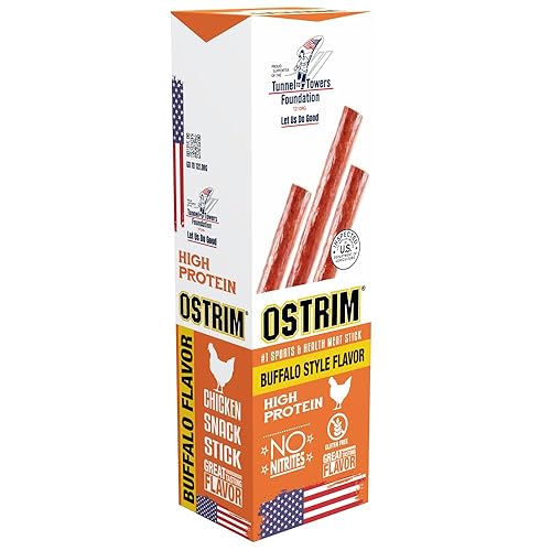 Ostrim Chicken Jerky Snack Sticks-Buffalo Wing Flavor, 1.5 oz (Pack of 10)