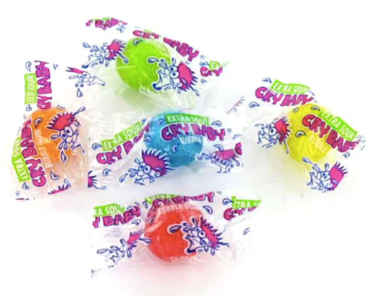 Cry Baby Candy Candy Sour Bubble Gum Balls Gum Pack Crybaby Gum Gumballs Bulk Sour Candies (3 Pound)