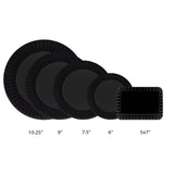 Party Essentials Deluxe Quality Hard Plastic 40 Count Party/Dinner Plates, 10-1/4-Inch, Black