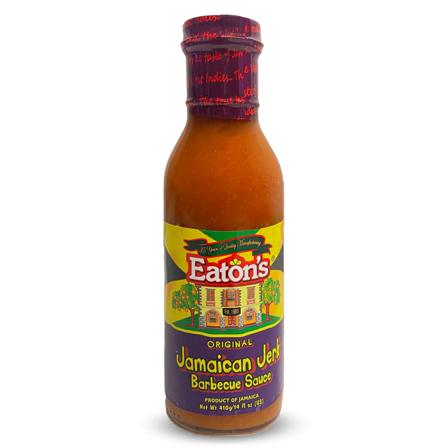Eaton's Jerk BBQ Sauce - Jamaican Barbecue Sauce, Perfect as Meat Rubs, Seasonings, Marinade for BBQ, Smoked Meat, Chicken Wings, Steak, Seafood,