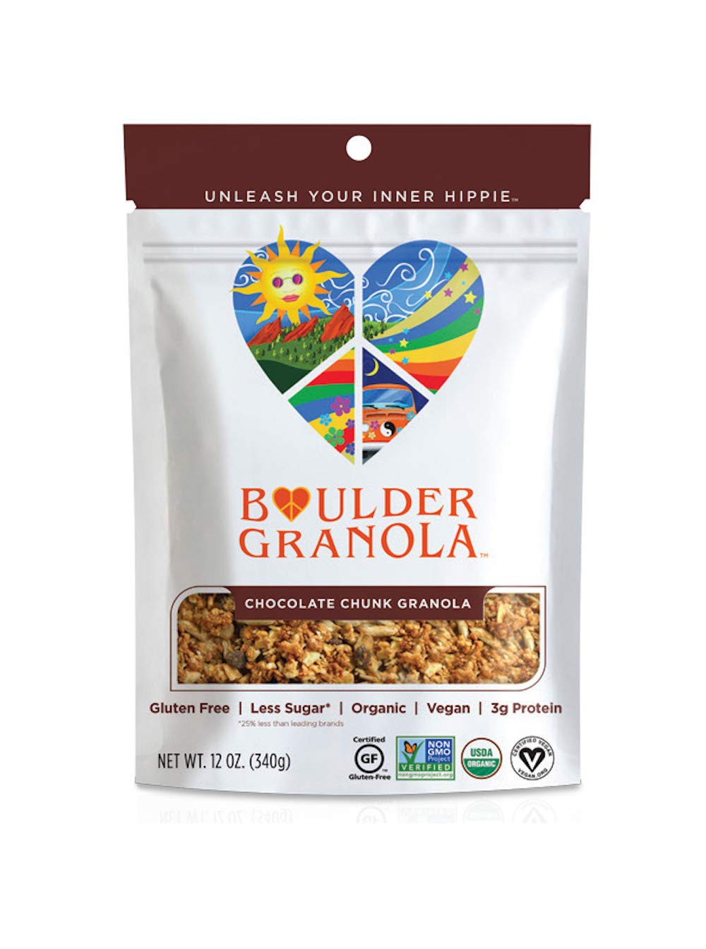 Boulder Granola Organic Gluten-Free Low-Sugar Healthy Granola (Chocolate Chunk, 12 ounce)