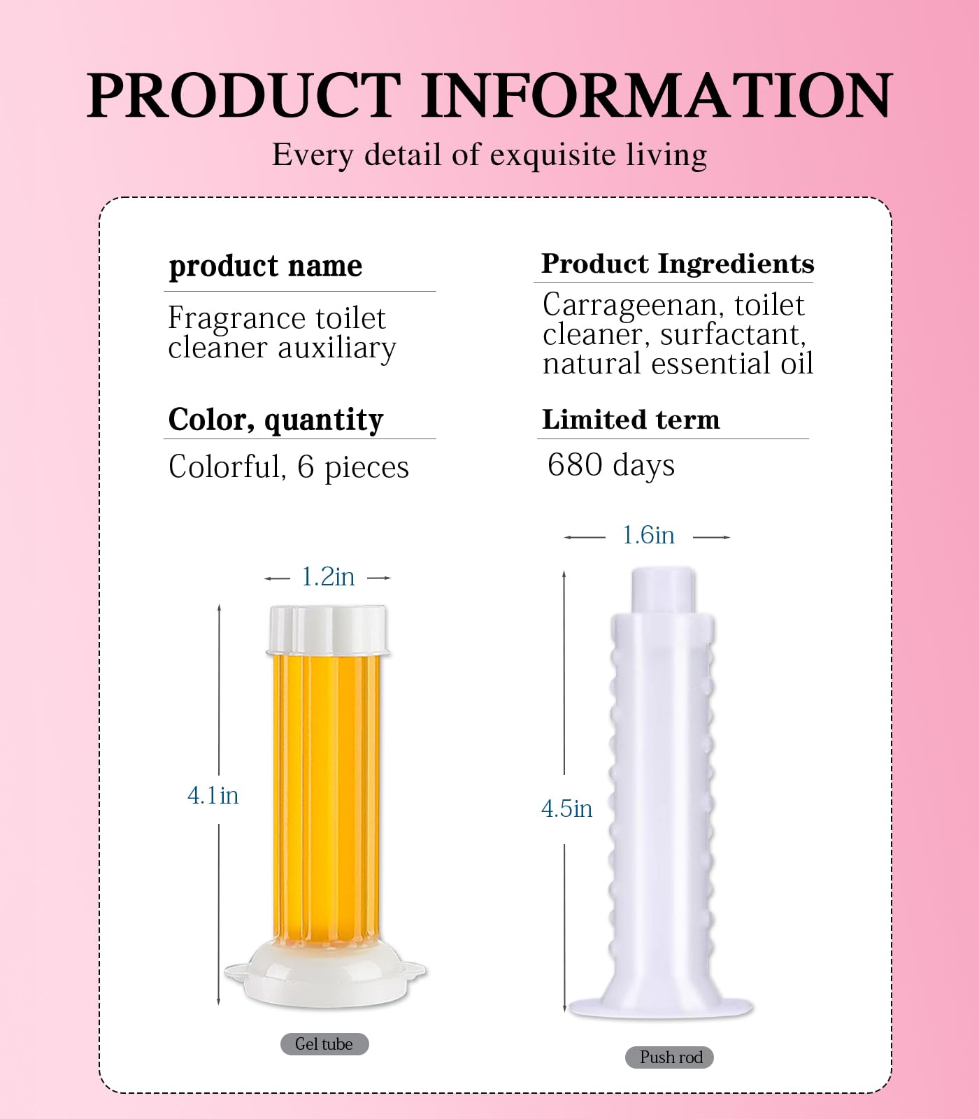 Toilet gel seal, 72 sticks, 6 kinds of fragrance, clean air freshener (6, 6 packs)