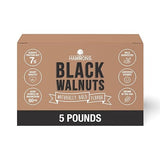 Hammons Fancy Large Black Walnuts -Wild Harvested - Non-GMO - Gluten-Free - High Protein - Keto Snack - Nuts for Cooking and Baking - 5Lb Box
