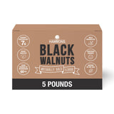 Hammons Fancy Large Black Walnuts -Wild Harvested - Non-GMO - Gluten-Free - High Protein - Keto Snack - Nuts for Cooking and Baking - 5Lb Box