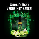 Hellfire Hot Sauce Devil’s Blend - Fire-Roasted Carolina Reaper Salsa Verde Gourmet Hot Sauce, Featured on Hot Ones TV Show, 5 oz.