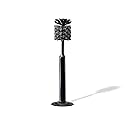 Curio Home Goods Ionic Bottle Brush, Magnetized to Stand Upright, Stainless Steel with Replaceable Head, Onyx/Black