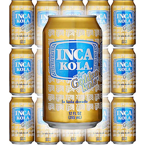 Inca Kola, The Golden Kola Soda, Carbonated Beverage Drink, 12oz Can (Pack of 15, Total of 180 Fl Oz)