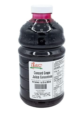 Nature Blessed 100% Pure Concord Grape Concentrate - 1 Quart (1/32 fl oz bottle), Applications: Home Wine Making, Brewing, Distilling, Smoothies