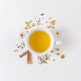 Calm In A Teacup Tea, Chamomile Lemon Balm loose leaf tea for sleep and relaxation, Organic Ingredients