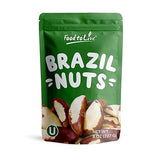 Food to Live - Dry Roasted Brazil Nuts with Himalayan Salt, 8 Ounces - Oven Roasted, Lightly Salted, No Oil Added, Whole. Vegan, Kosher, Bulk.
